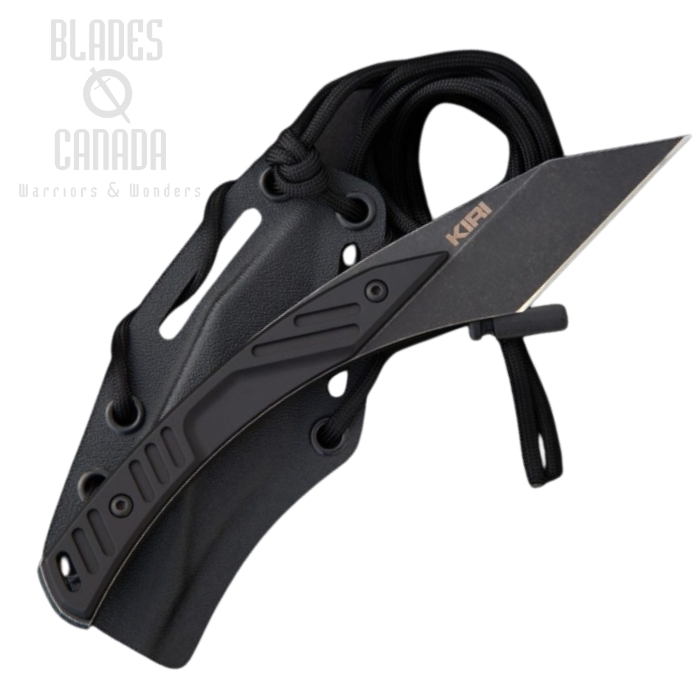 Extrema Ratio Kiri Fixed Blade Knife, N690 Dark Stone, Aluminum Black